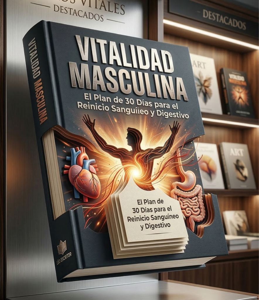 Portada del libro Vitalidad Masculina de Jeiner Cabrera Huanca - El Plan de 30 Días para el Reinicio Sanguíneo y Digestivo.